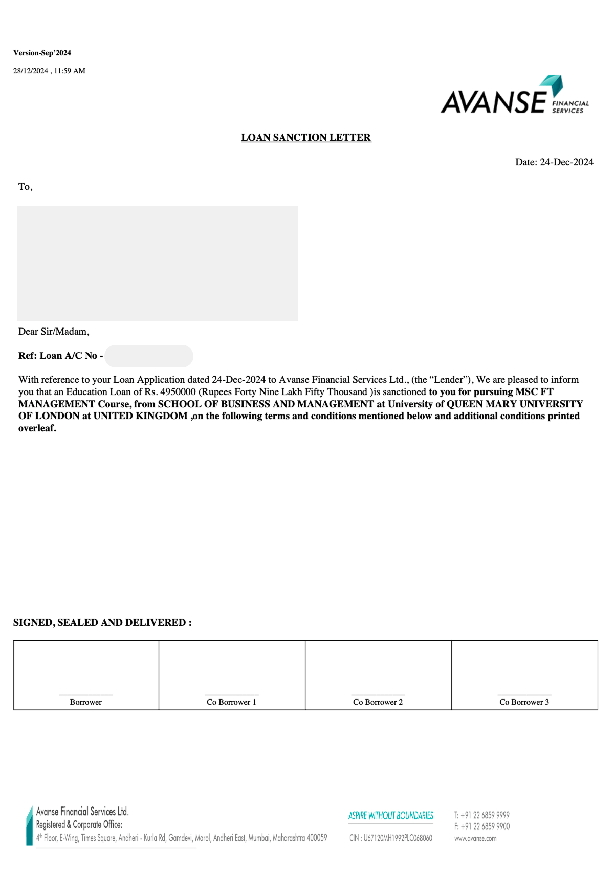 offer letter